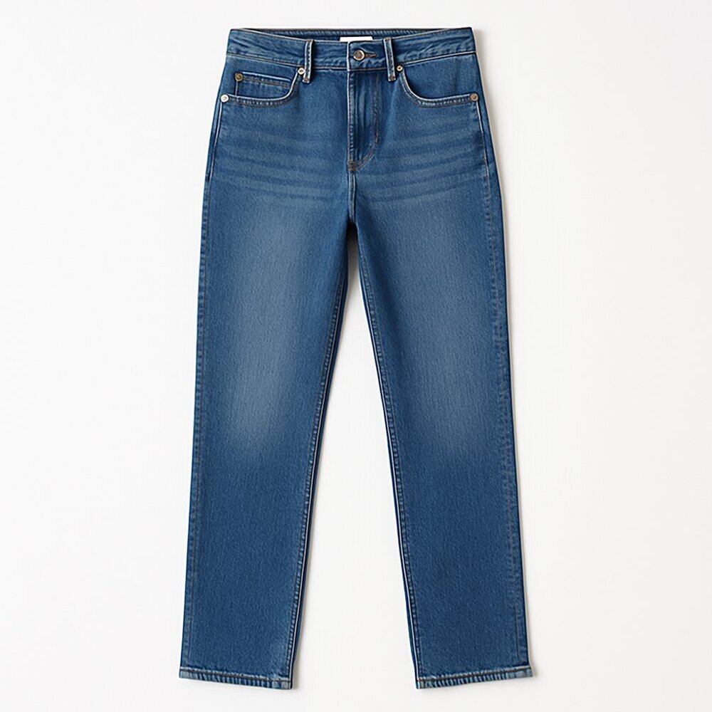 GAP Sky High Straight Jeans Women’s 27/4 Tall • High‑Rise Straight Medium Wash